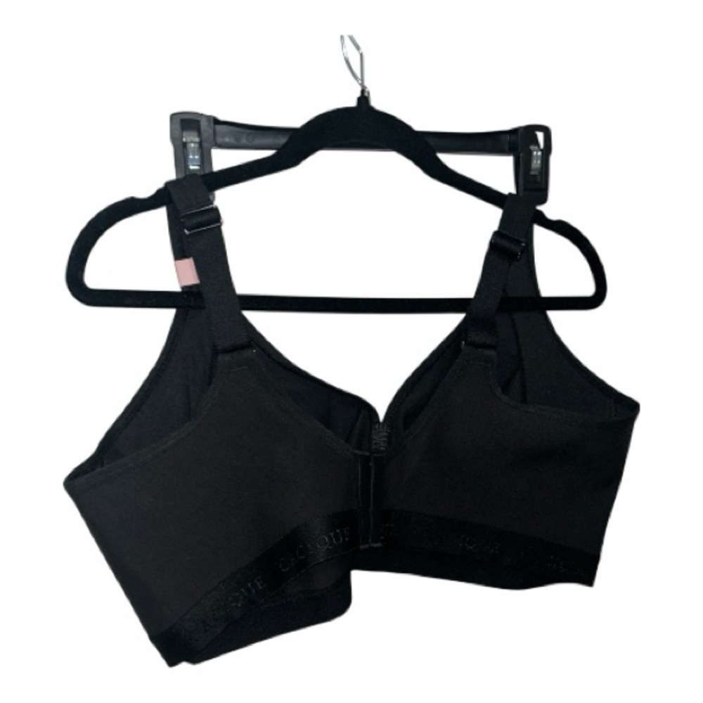 Cacique Cotton No-Wire Bra 46DDD Black Full Coverage NWT